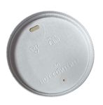 8oz Compostable & Biodegradable Takeaway White Sip Through Lids (Sleeve of 50)