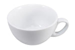 White Ceramic ROUND CUP 9OZ - ROUND HANDLE (4438163456088)