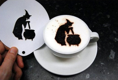 Witch & Cauldron Halloween Stencil