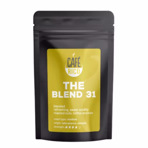 Cafe Rico - The blend 31 Coffee Beans in 250g and 500g bags. blended. refreshing, sweet acidity roasted nuts, toffee aromas. roast type: medium origin: latin america, vietnam strength: 4 out of 5
