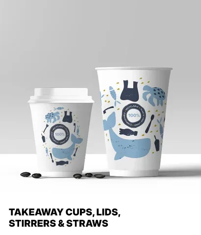 Takeaway Cups, Lids, Stirrers & Straws