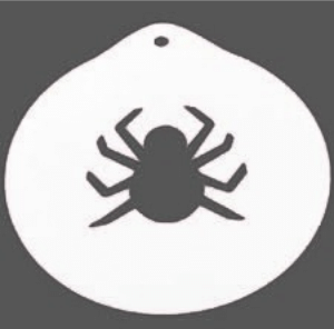 Halloween spider coffee art stencil